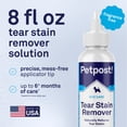 thumbnail image 6 of Petpost Tear Stain Remover Solution for Dogs - 8 oz Bottle - Gentle Coconut Oil Eye Cleanser for White Fur Breeds - Chemical & Bleach Free, 6 of 9