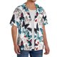 thumbnail image 2 of Balery Butterfly Camisa Casual de Manga Corta con Botones para Hombre, Texturizada, Estilo Cubano, para Playa, Verano-Large, 2 of 5