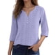 thumbnail image 1 of Top casual de mujer con manga tres cuartos y tejido jacquard, blusa elegante y cómoda para el día a día, tallas S-XXL, 1 of 5