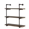 thumbnail image 1 of Danya B GH073 Three Tier Industrial Pipe Wall Shelf, 1 of 1