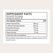 THORNE - Advanced Digestive Enzymes (Formerly Bio-Gest) - Blend of Digestive Enzymes to Aid Digestion* - Gut Health Support with Pepsin, Ox Bile, Pancreatin - 180 Capsules - 90 Servings