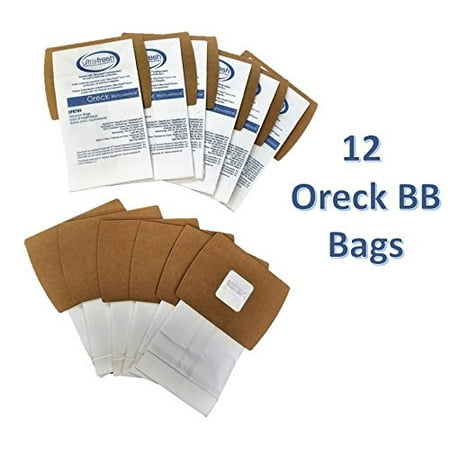 12 Oreck XL Buster B Canister Type BB Vacuum Bags, compare to part nos. PKBB12OF