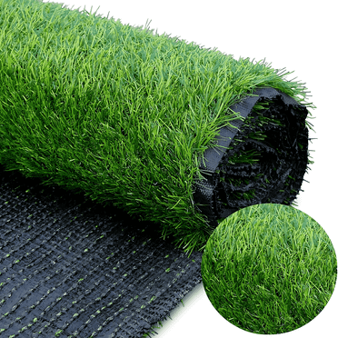 Ymokee Artificial Grass Turf Rug, 3.3ft x 33 ft Large Realistic Grass Lawn Carpet Roll, 1.18" Thick Synthetic Grass Mat for Pets Indoor Outdoor Garden Landscape Patio Balcony