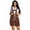 Brown, variant on Women's Pants Oktoberfest Bavarian Style Denim Overalls Lederhosen Shorts Slacks for Women Brown M