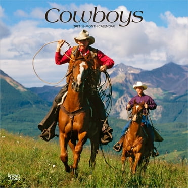 Cowboys | 2025 12x24" (Hanging) Square Wall Calendar | Plastic-Free | BrownTrout