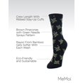 thumbnail image 3 of MeMoi Pinecones Bamboo Blend Novelty Crew Socks - Womens - Female, 9-11, Black, 3 of 7