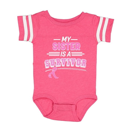 

Inktastic My Sister is a Survivor Breast Cancer Awareness Gift Baby Boy or Baby Girl Bodysuit