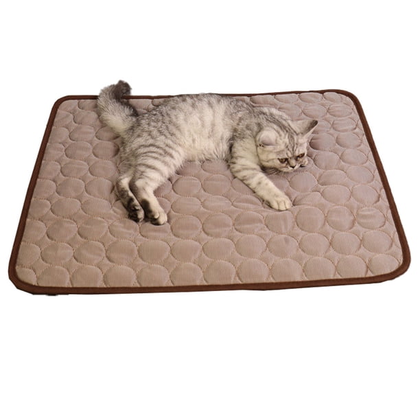 Almohadilla de enfriamiento para mascotas: almohadilla de enfriamiento de seda fría para perros y gatos, mantas lavables portátiles para exteriores, asientos de automóvil, camas, etc.