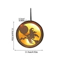 thumbnail image 2 of De Madera Bruja Calabaza Lámpara Colgante Adorno Para Decoraciones De Halloween Scienceny HA042878-02, 2 of 6