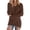 Coffee, variant on Women's Casual Fashion Long Sleeve Button Down Pullover Top, V Neck Solid Color Sweater, Versatile Layer for Work and Weekend,Beige M