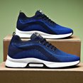 thumbnail image 6 of Mens Shoes,Elevator Casual Mesh Trainers Lightweight Breathable Lace Up Sports Footwear With Hidden Lift Heel Height Increasing Sneakers,Shoes for Men,Blue,9, 6 of 6