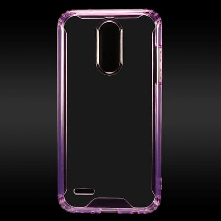 LG Phone Case Clear Slim Protective Cover Lightweight, Soft TPU Bumper Edges & Transparent Hard PC Hybrid Rubber Silicone PINK Cover for LG Aristo 2 /Zone 4 /Fortune 2 /Risio 3 /K8 /K8 Plus (2018)