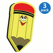 (3 pack) (3 Pack) Ashley, ASH10014, Pencil Design Magnetic Whitebd Eraser, 1 Each, Yellow,Black