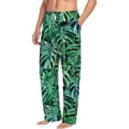 thumbnail image 2 of Balery Men'S Monstera Leaves Pants,Sleepwear Pants,Pajama Pants,Pj Bottoms Drawstring And Pockets-X-Large, 2 of 9