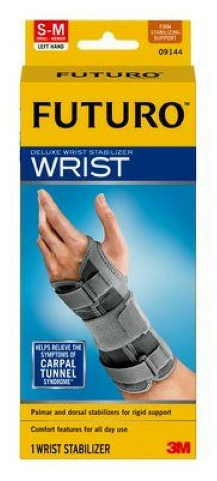 Futuro Wrist SM Left Hand Firm Stabilizing Support Deluxe Wrist