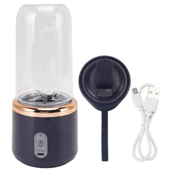 Mini licuadora portátil de 6 cuchillas, alta velocidad, 300 ml, carga USB, vaso exprimidor para viajes