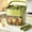 Green, variant on Handled Press-Type Ice Cube Tray, Double-Layer Stackable Freezer with Lid & Bin, Easy-Release for Whiskey, Coffee & Cocktails