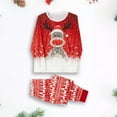 thumbnail image 1 of Ensemble de Pyjama Familial 2 Pcs Imprimé Élan Manches Longues Pantalon Costume Quotidien, 1 of 8