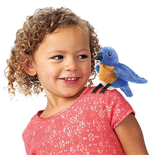 Set of 3 Mini Bluebird Gigi Jens Gifts Folkmanis Finger Puppet Mini Cardinal Mini Robin 