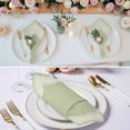 thumbnail image 2 of Sage Green Greek Key Cloth Napkins, Geometric Greece Ancient Farmhouse Geo Washable and Reusable Dinner Napkins Set of 6, Table Napkin for Kitchen Party Birthday Wedding Hotel Housewarming 20"x20", 2 of 8