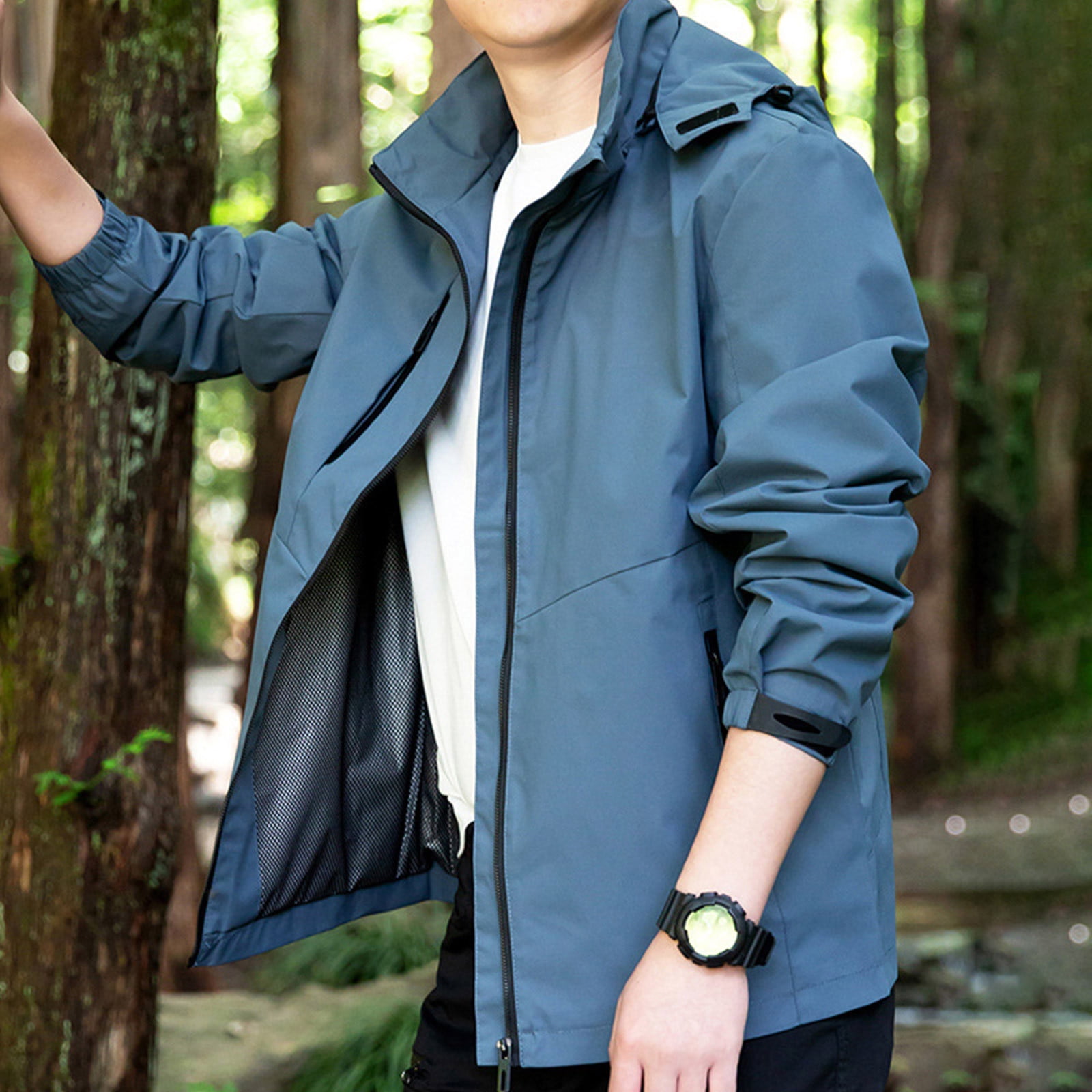 Xysaqa Men's Lightweight Jackets with Hood, Mens Waterproof Windbreaker Hoodies Jacket Hiking Coat for Outdoor Travel M-5XL (Regular & Big & Tall Xysaqa Men's Lightweight Jackets with Hood, Mens Waterproof Windbreaker Hoodies Jacket Hiking Coat for Outdoor Travel M-5XL (Regular & Big & Tall