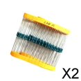 thumbnail image 1 of Colaxi 2x 100 Pcs 220Ohms Metal Film Resistors 1/4W 0.25W 1% Tolerance Stronger Loading Capacity, 1 of 8