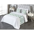 thumbnail image 3 of Bird Bed Runner Set, Hummingbird Flying in the Jungle Tropical Climate Animal Exotic Artwork, Decorative Bedding Scarf & 2 Pillow Shams for Hotels Homes, King, Lime Green Persian Blue, by Ambesonne, 3 of 3