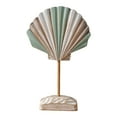thumbnail image 4 of GROWTH TANK Wood Shell Ornament Creative Unique Figurine for Countertop Bookshelf Office Light Green, 4 of 9