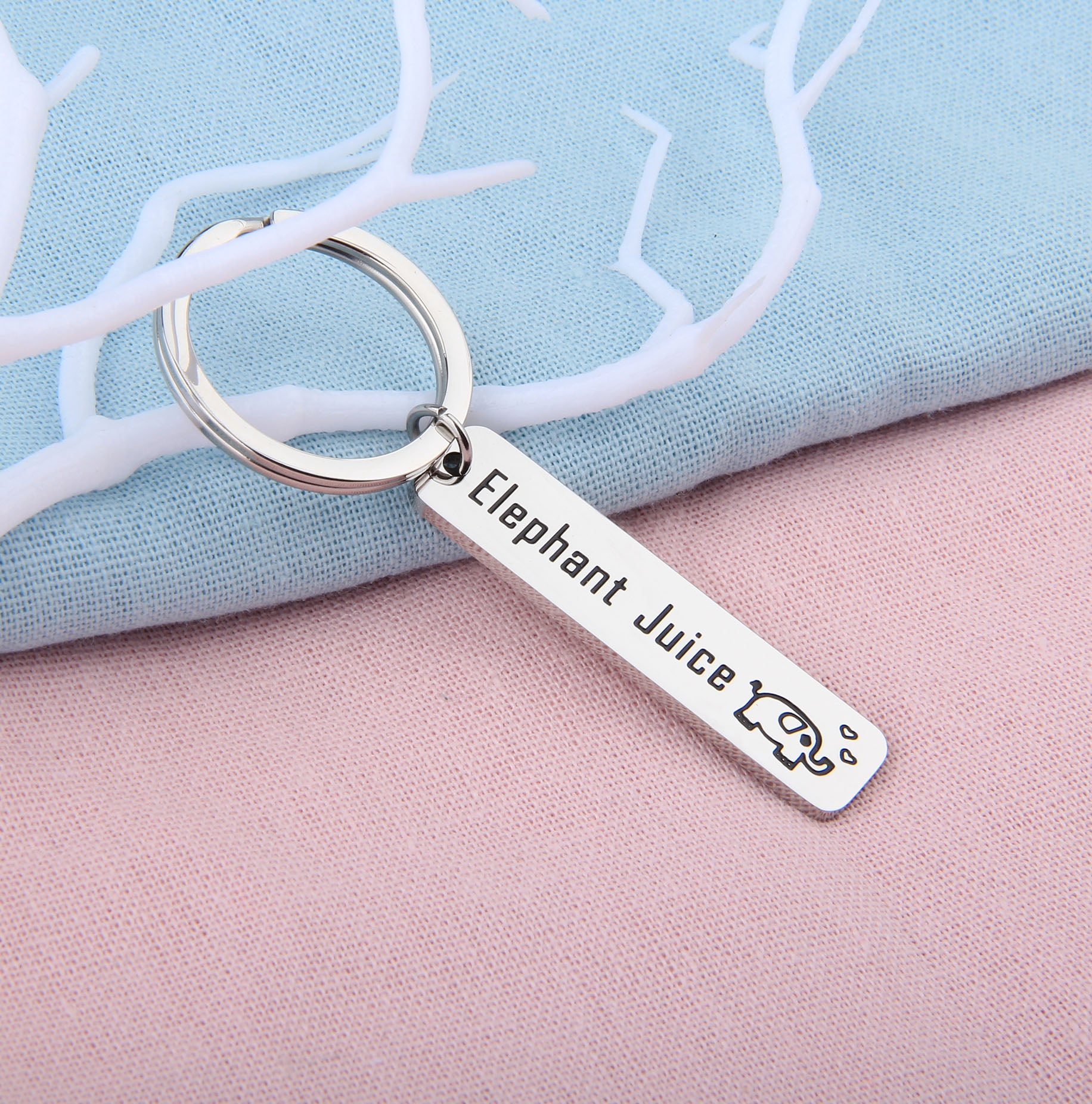 Couple Keychain Elephant Juice Keyring I Love You Elephant Pendant