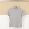 thumbnail image 5 of cfhntfmh Women's Cropped T-Shirts Short Sleeve V Neck Loose Fit Summer Tee Shirts Casual Plain Tops Trendy Clothes, 5 of 6