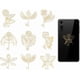 thumbnail image 1 of 9 pegatinas de llaves y alas de 1,6 x 1,6 pulgadas, de metal dorado, autoadhesivas, decorativas, para álbumes de recortes, con borde metálico y estampado dorado., 1 of 9