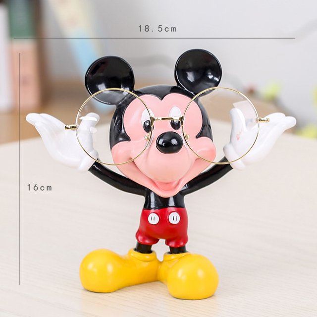 Marco de gafas de dibujos animados de Mickey Mouse, tienda de gafas, marcos de exhibición de escritorio, decoración de almacenamiento para el hogar kawaii, regalo de cumpleaños