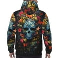thumbnail image 7 of Wukai Butterfly Flower Skull A Print Men Hoodies Fleece Sweatshirts Long Sleeve Sweaters Pullover Fall Outfits Winter Clothes-Small, 7 of 7