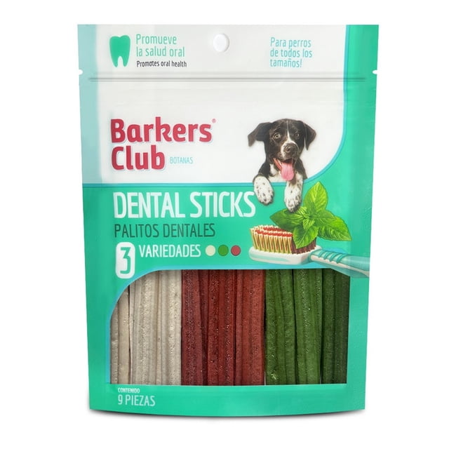 Botana Para Perro Barkes Club Palito Dental 3 Sabores 9 Piezas