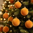 thumbnail image 3 of 6 Pcs Velvet Christmas Ball Ornaments,2.36 Inch Soft Flocked Hanging Bauble for Xmas Tree Decor and Winter Festive Arrangement, 3 of 7
