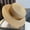 Khaki, variant on Ladies' Elegant Silk Pearl Gift Hat, Sunscreen and Sunshade Flat Top Hat, Perfect for Beach Vacations and Outdoor Events, Stylish and Protective Beige