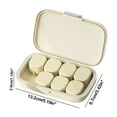 thumbnail image 3 of Portable Pill Organizer Box, 8 Compartments Plastic Storage Case, Sealed Lid for Vitamins, Medicine, Small Items, Compact Design for Travel, Home, Easy to Clean Tidy Accessory, 3 of 6