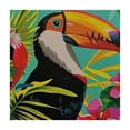 thumbnail image 4 of Acheng Toucan Tropical Scene Flowers Square Tablecloth for Picnic Dining Kitchen Farmhouse 100% Polyester Fiber 52*52, 4 of 8