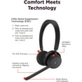 thumbnail image 3 of Lenovo Wireless VoIP Headset Teams Certified, Noise-Canceling Mic, Bluetooth 5.3 Multipoint, USB-A Receiver, 31-Hour Talk & 60-Hour Playback, Lightweight Over-Ear Design, Replaceable Earcups, 3 of 4
