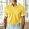 thumbnail image 6 of IhhxPro Men's Short Sleeve Collared Shirt with Button Detail Stretchable Summer Knit Casual Fit Lightweight Travel Golf S-3XL, 6 of 6