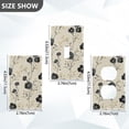 thumbnail image 7 of Yayeee Toggle Light Switch Wall Plate 1-Gang 4.5"x2.7" Home Decorative Outlet Cover, Small Black Flowers, 7 of 7