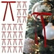 thumbnail image 4 of 24 piezas de decoración de arco de árbol de Navidad de terciopelo, decoración de corona de arco, decoraciones de arco de guirnalda rojo brillante, 4 of 6