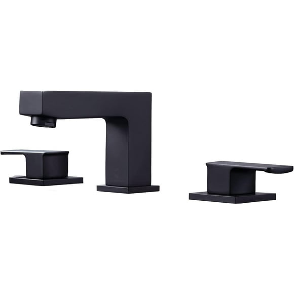 Grifo Brudermaim para lavabo con tres orificios, color negro mate