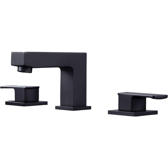 Grifo Brudermaim para lavabo con tres orificios, color negro mate