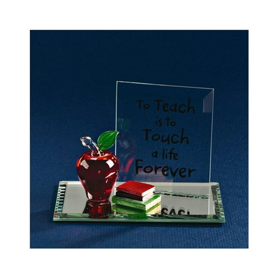 Glass Baron Teacher Apple with Books Figurine
