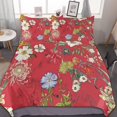 thumbnail image 1 of HAHDAXIA Floral Print Bedding Solid Comforter Set for All Seasons,3 Pieces(1 Comforter+2 Pillowcases),Soft Microfiber Bedding Set Full(79"x90"), 1 of 7