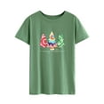 thumbnail image 3 of TWZH TWZH Women Merry Christmas Gradient Tree Crew Neck T-Shirt, 3 of 6