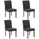 thumbnail image 2 of Juego de 2 Sillas de Comedor Tapizadas – Respaldo Alto con Botones, Patas de Madera Resistentes, Ribete de Tachuelas, Tela de Lino Suave, Asiento Acolchado Cómodo para Comedor, Cocina, 2 of 11