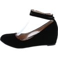 thumbnail image 2 of Chase & Chloe Womens BOBBY-12 Round Toe Med Low Heel Wedge Pump, 2 of 7