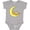 AC-Heather Grey, variant on Tabby Kitty Lunar Love Boys or Girls Baby Bodysuit